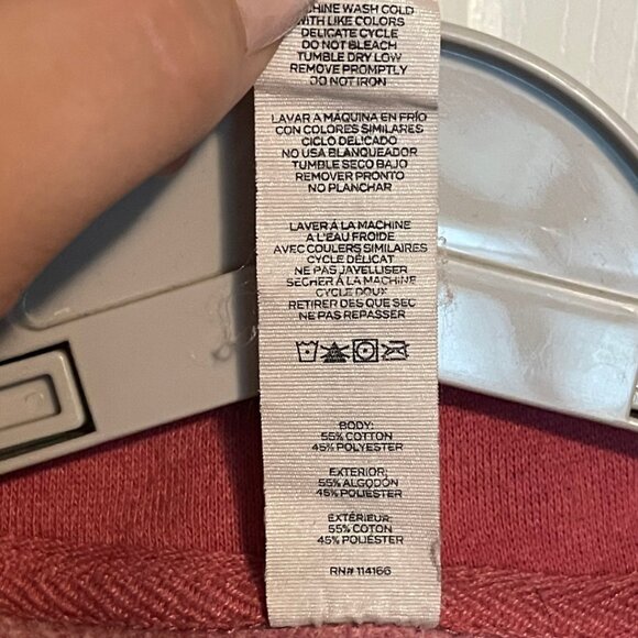 Colosseum Snap Neck Pullover Sweatshirt XL Pink Long Sleeve Cozy Cotton Blend - Picture 4 of 4